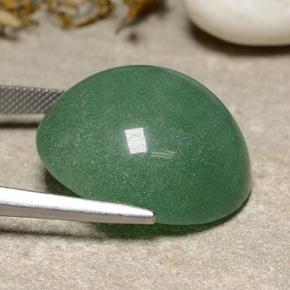 48.95カラットの天然ミディアムグリーンアベンチュリン（24.62 mm・ラウンドカット）