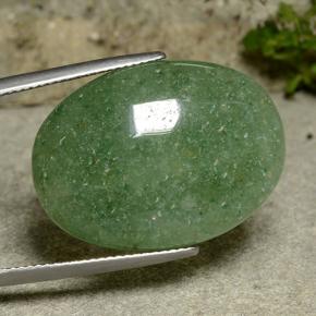 27.80カラットの天然グリーンアベンチュリン（26.1×19.2 mm・オーバルカット）