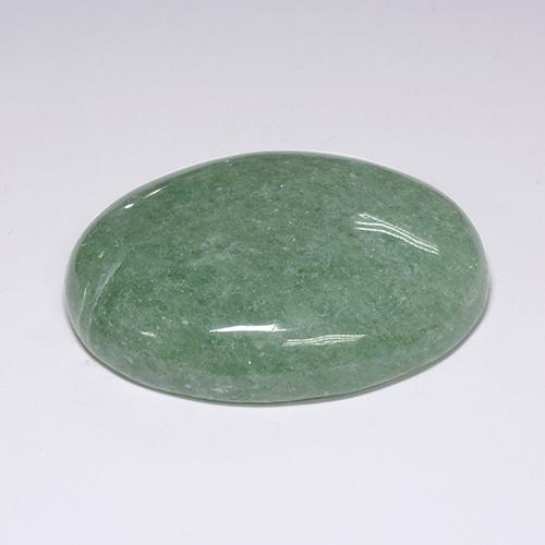 89.38カラットの天然薄いモスグリーンアベンチュリン（39.4×30.3 mm・オーバルカット）