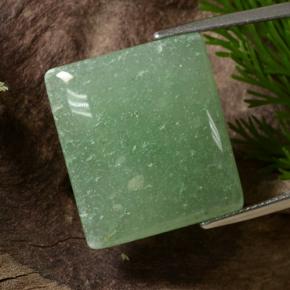 23.41カラットの天然グリーンアベンチュリン、バゲット、半透明