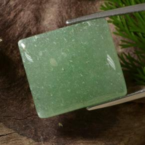 23.41カラットの天然グリーンアベンチュリン、バゲット、半透明