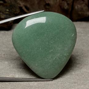 104.24カラットの天然グリーンアベンチュリン（43.9×42.4 mm・洋梨の形）