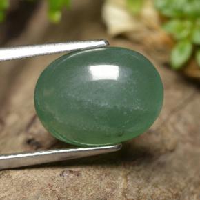 5.42カラットの天然グリーンアベンチュリン（12.8×9.6 mm・オーバルカット）