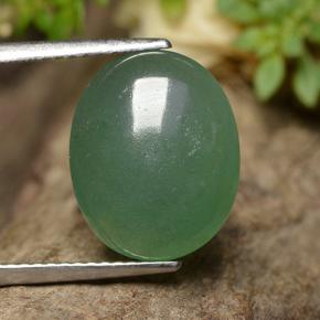 5.40カラットの天然グリーンアベンチュリン（13.5×11 mm・オーバルカット）