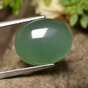 5.40カラットの天然グリーンアベンチュリン（13.5×11 mm・オーバルカット）