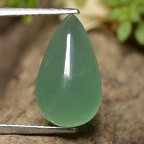 4.98カラットの天然グリーンアベンチュリン（15.5×9.1 mm・洋梨の形）
