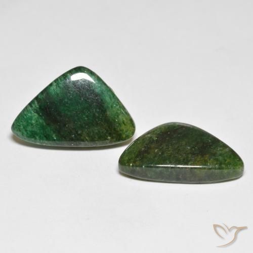 Shop natural 12.29ct ディープグリーン アベンチュリン gems, トリリオン, from ブラジル at GemSelect. In stock, global shipping!