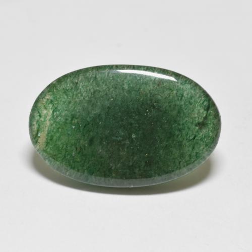 8.20カラットの天然フォレストグリーンアベンチュリン（18.9×12 mm・オーバルカット）