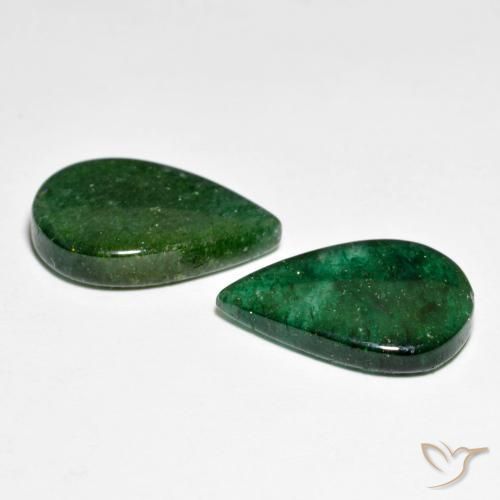 Shop natural 12.15ct ダークグリーン アベンチュリン gems, 洋梨の形, from ブラジル at GemSelect. In stock, global shipping!