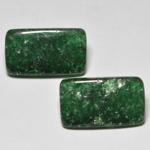 11.49カラットの天然マルチカラーグリーンアベンチュリン（14.9×8.6 mm・バゲット）