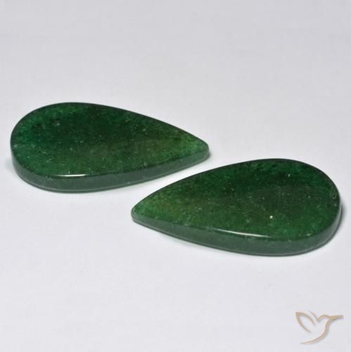 Shop natural 24.46ct ディープグリーン アベンチュリン gems, 洋梨の形, from ブラジル at GemSelect. In stock, global shipping!