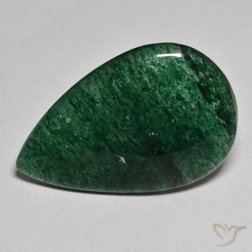 24.65ct 天然 グリーン アベンチュリン, 洋梨の形, 半透明