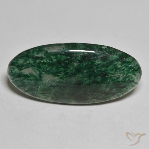 14.06ct 天然 フォレストグリーン アベンチュリン, 楕円形, 半透明