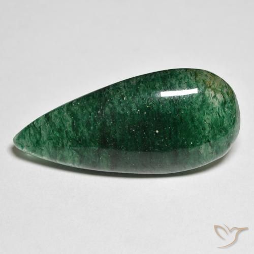 17.57ct 天然 パイングリーン アベンチュリン, 洋梨の形, 半透明