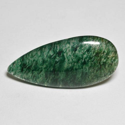 11.87カラットの天然マルチカラーグリーンアベンチュリン（28.4×13.2 mm・洋梨の形）