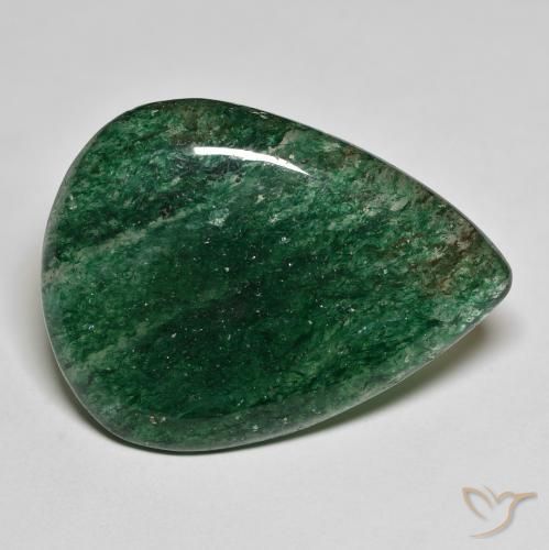 26.04 カラットのグリーン アベンチュリン、30.3 x 22.8 mm ペアカット、ブラジル産, Photo A
