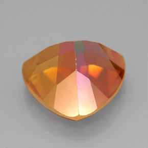 11.76カラットの天然マルチカラーアゾティックトパーズ（14.3×14.2 mm・トリリアント）