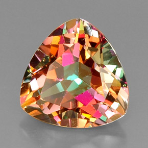 11.44カラットの天然マルチカラーアゾティックトパーズ（14.1×14 mm・トリリアント）
