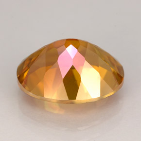 5.85カラットの天然マルチカラーアゾティックトパーズ（12.1×10 mm・オーバルカット）