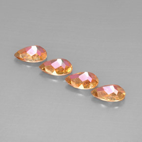 カラットの天然トップレインボーアゾティックトパーズ（9.1×6 mm・洋梨の形）