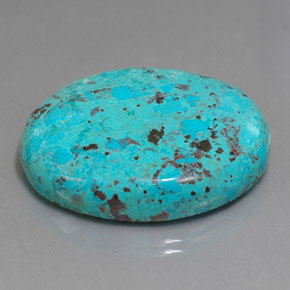 46.34カラットの天然マルチカラーブルーアズライト、オーバルカット、オペーク