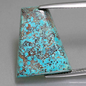 13.18カラットの天然マルチカラーブルーアズライト、ファンシーシェイプ、オペーク