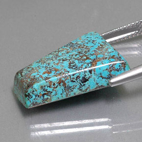 13.18カラットの天然マルチカラーブルーアズライト、ファンシーシェイプ、オペーク