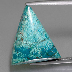 14.55カラットの天然マルチカラーブルーアズライト、トリリオン、オペーク