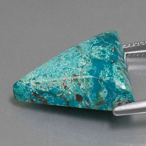 14.55カラットの天然マルチカラーブルーアズライト、トリリオン、オペーク