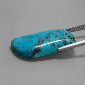 32.39カラットの天然マルチカラーブルーアズライト、ファンシーシェイプ、オペーク