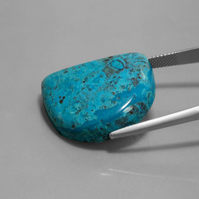 29.51カラットの天然マルチカラーブルーアズライト、ファンシーシェイプ、オペーク