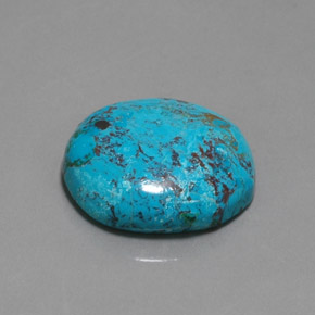 19.59カラットの天然マルチカラーブルーアズライト、オーバルカット、オペーク