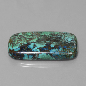 76.94カラットの天然マルチカラーブルーアズライト、クッションカット、オペーク