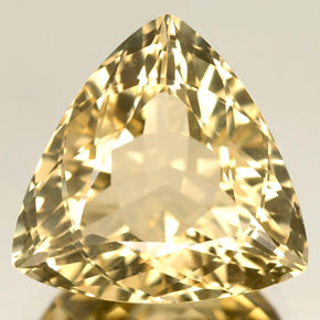 5.34カラットの天然ゴールデンイエローベリル（12.6×12.3 mm・トリリアント）