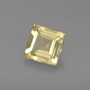 0.64カラットの天然ゴールデンイエローベリル（5.4×5.4 mm・四角）