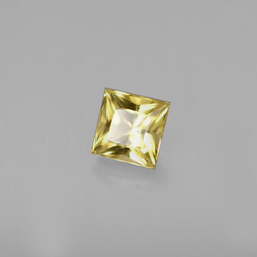 0.52カラットの天然ゴールデンイエローベリル（4.6×4.5 mm・四角）