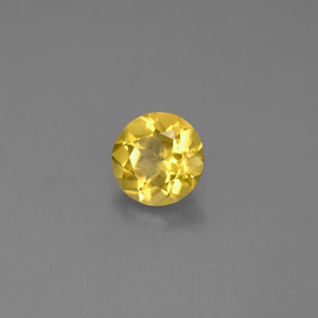 0.79カラットの天然ゴールデンイエローベリル（6.12 mm・ラウンドカット）