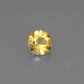 0.58カラットの天然ゴールデンイエローベリル（5.74 mm・ラウンドカット）