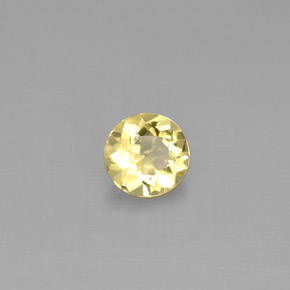 0.43カラットの天然ゴールデンイエローベリル（5.28 mm・ラウンドカット）