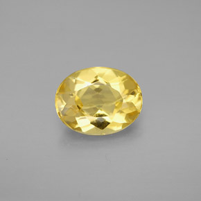 1.50カラットの天然ゴールデンイエローベリル（9×7.1 mm・オーバルカット）