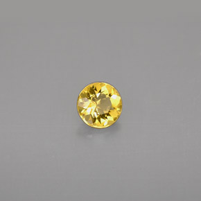 0.42カラットの天然ゴールデンイエローベリル（4.98 mm・ラウンドカット）