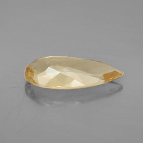 4.05カラットの天然イエローゴールデンベリル、洋梨の形、VS-SI