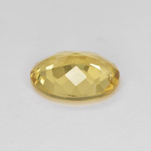 2.00カラットの天然薄いイエローベリル（10.2×8 mm・オーバルカット）