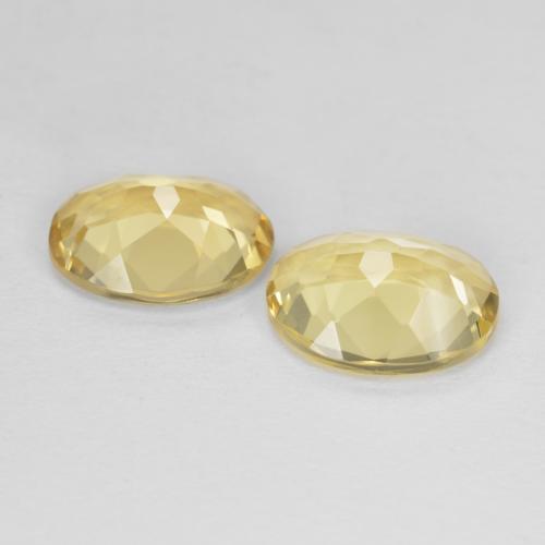 3.06カラットの天然薄いゴールドベリル（9.3×7 mm・オーバルカット）