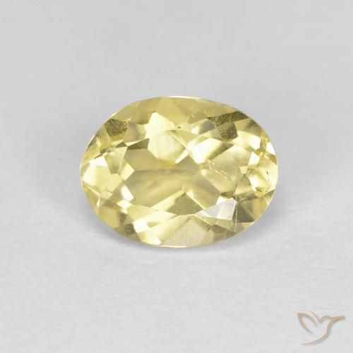 1.27ct 天然 ライトイエロー ベリル, 楕円形, VVS-VS