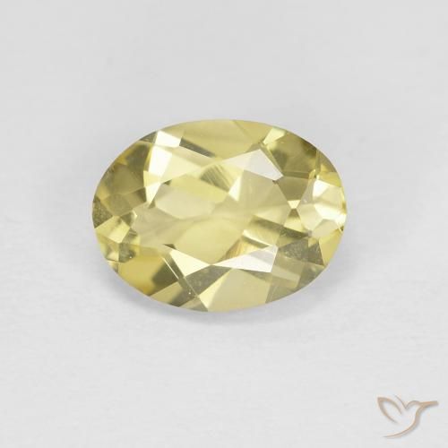 1.16ct 天然 ライトイエロー ベリル, 楕円形, VVS-VS