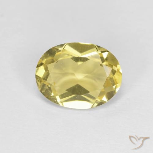 1.21ct 天然 ライトイエロー ベリル, 楕円形, VVS-VS