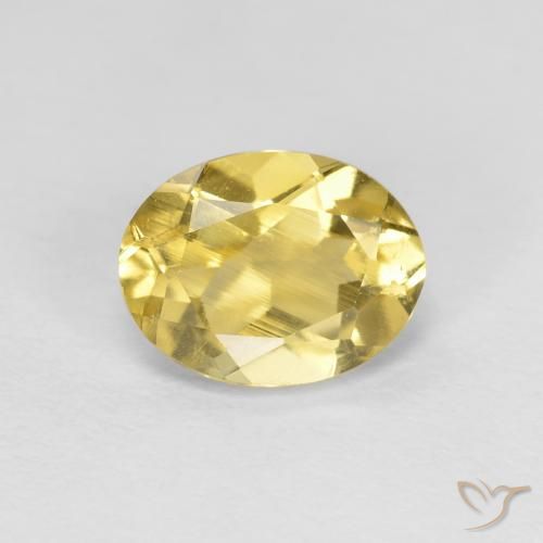 1.29ct 天然 トスカーナイエロー ベリル, 楕円形, VVS-VS
