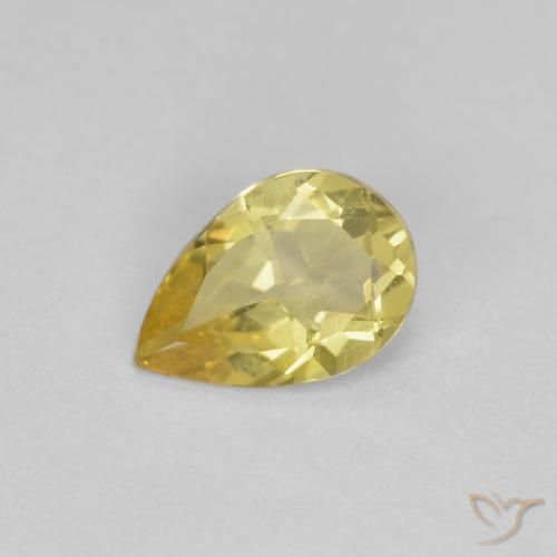0.49ct 天然 ディジョンイエロー ベリル, 洋梨の形, VS