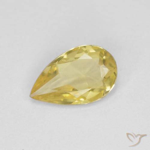 0.59ct 天然 薄いハニーイエロー ベリル, 洋梨の形, VS